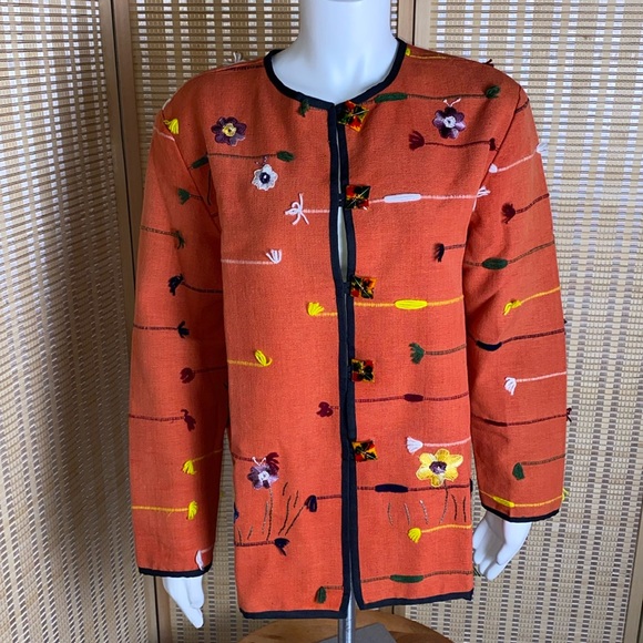 🔷Allure Vintage Unique Embroidered Woven Artsy Jacket 
Size Medium - Picture 1 of 7